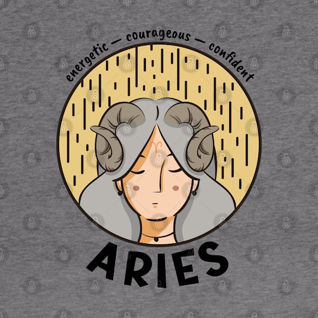 Aries Zodiac Girl by Whimsical Frank